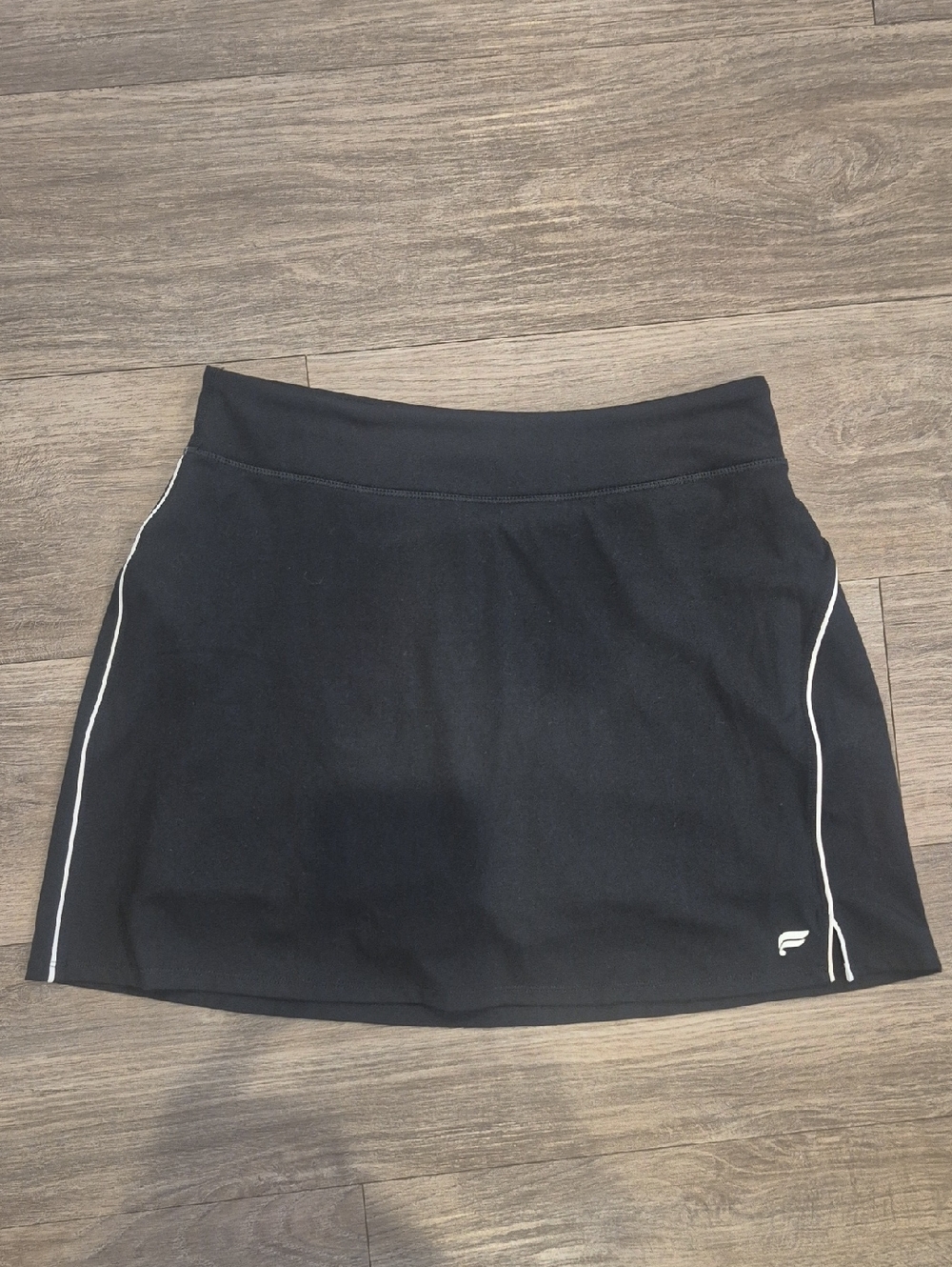 Fabletics Black Athletic Skort with White Piping